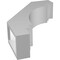 Ekena Millwork 3-in. W x 10-in. D x 14-in. H Pescadero Architectural Grade PVC Knee Brace BRCP03X10X14PEC - alternate 6